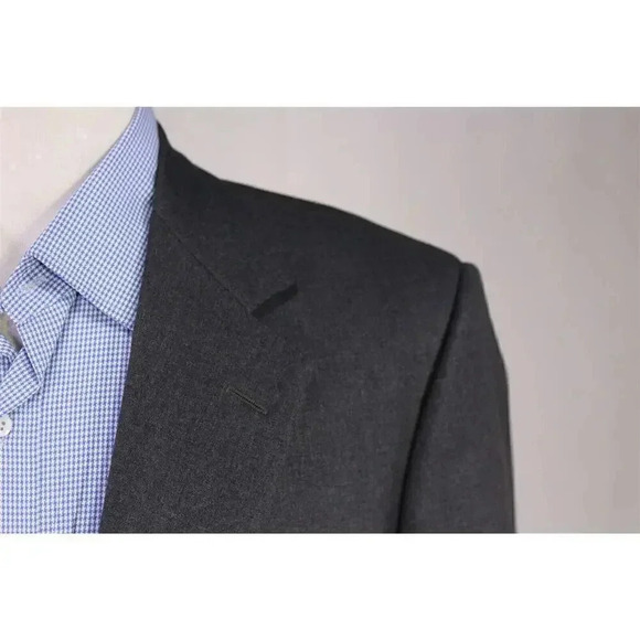 Maus & Hoffman by Ravazzolo Solid Gray 2-Btn Wool Blazer Jacket 40R - Picture 5 of 9